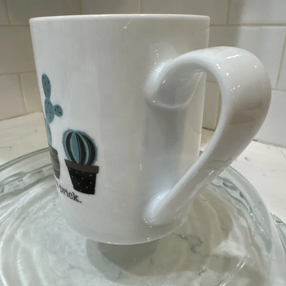 Don't Be a Prick Mug 10 Strawberry Street Cactus Cacti 15 oz Sassy Coffee Cup